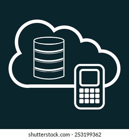 cloud computing design, vector illustration eps10 graphic 