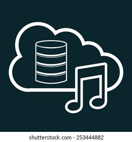 cloud computing design, vector illustration eps10 graphic 
