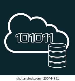 cloud computing design, vector illustration eps10 graphic 