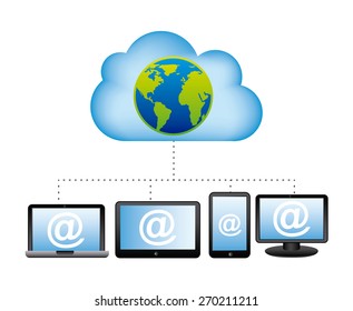 cloud computing design, vector illustration eps10 graphic 