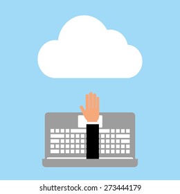 cloud computing design, vector illustration eps10 graphic 