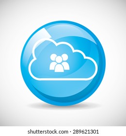 cloud computing design, vector illustration eps10 graphic 