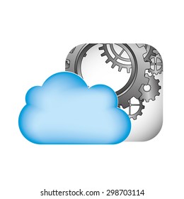 cloud computing  design, vector illustration eps10 graphic 