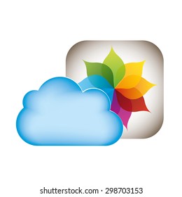 cloud computing  design, vector illustration eps10 graphic 