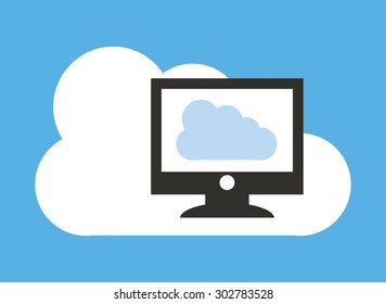 cloud computing design, vector illustration eps10 graphic 