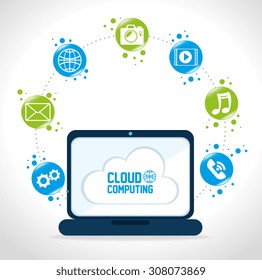 Cloud computing design, vector illustration eps 10.