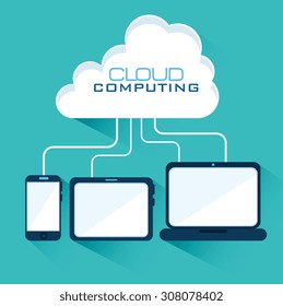 Cloud computing design, vector illustration eps 10.