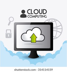 Cloud computing design, vector illustration eps 10.