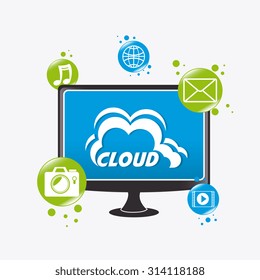 Cloud computing design, vector illustration eps 10.