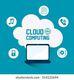 Cloud computing design, vector illustration eps 10.
