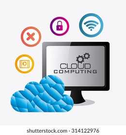 Cloud computing design, vector illustration eps 10.