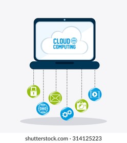 Cloud computing design, vector illustration eps 10.