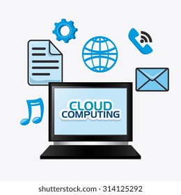 Cloud computing design, vector illustration eps 10.