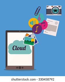 cloud computing design, vector illustration eps10 graphic 