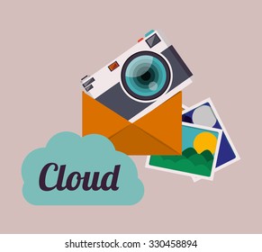 cloud computing design, vector illustration eps10 graphic 