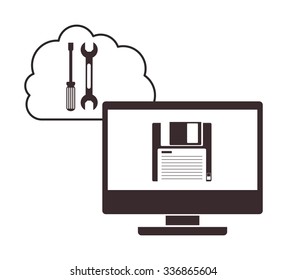 cloud computing design, vector illustration eps10 graphic 