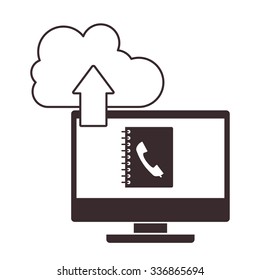 cloud computing design, vector illustration eps10 graphic 