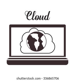 cloud computing design, vector illustration eps10 graphic 
