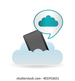 cloud computing design, vector illustration