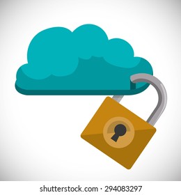 Cloud Computing digital design, vector illustration 10 eps graphic