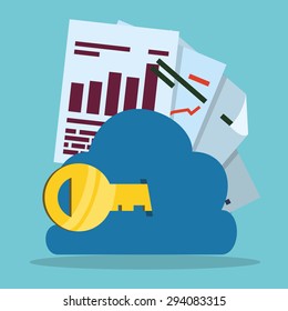 Cloud Computing digital design, vector illustration 10 eps graphic