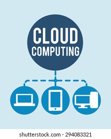 Cloud Computing digital design, vector illustration 10 eps graphic