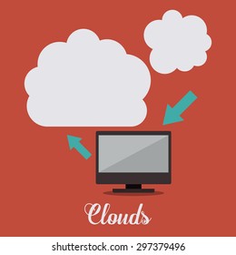 Cloud Computing digital design, vector illustration eps 10