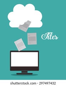 Cloud Computing digital design, vector illustration eps 10