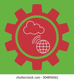 Cloud Computing digital design, vector illustration 10 eps graphic