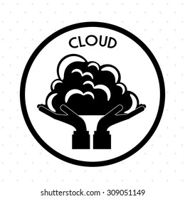 cloud computing digital design, vector illustration eps 10