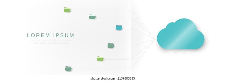 Cloud computing digital technology background. Technology network for connection. Vector illustration