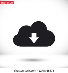 cloud computing download icon. Vector Eps 10