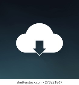 Cloud computing download icon - Vector