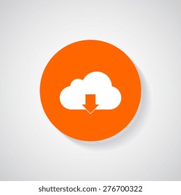 Cloud computing download icon - Vector