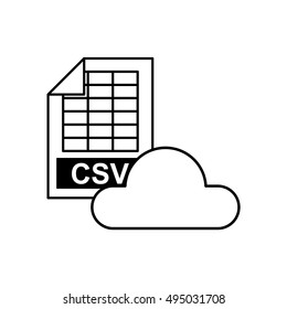cloud computing with electronic file vector illustration design