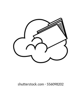 Cloud computing files icon vector illustration graphic design