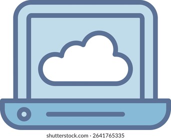 Cloud Computing Filled Blue Tone Icon