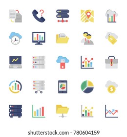 Cloud Computing Flat Colored Icons 2