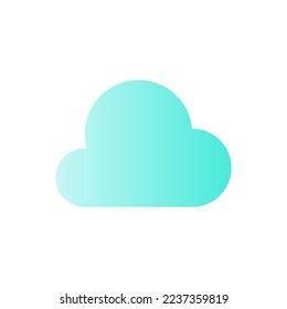 Cloud computing flat gradient color ui icon. Data storage. Wireless file sharing. Infrastructure. Simple filled pictogram. GUI, UX design for mobile application. Vector isolated RGB illustration