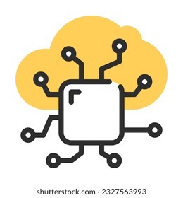 cloud computing flat icon. Perfect for Graphic Design, Mobile, UI, and Web Masterpieces