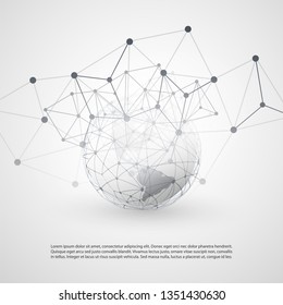 Cloud Computing and Global Networks Concept Design with Earth Globe