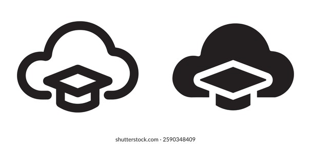 Cloud Computing Glyph Icon Design For Personal And Commercial Use