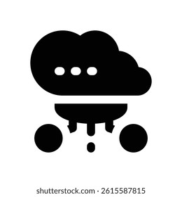 cloud computing glyph icon. Strong and solid vector icon for websites, mobile interfaces, presentations, and visual branding. High quality and easy to edit.
