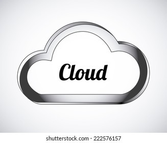 cloud computing graphic design , vector illustration