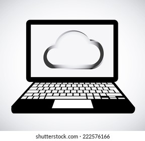 cloud computing graphic design , vector illustration