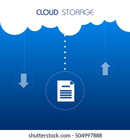 Cloud computing graphic design, Vector illustration