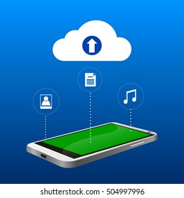 Cloud computing graphic design, Vector illustration