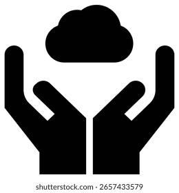 Cloud Computing Hands Illustration� eps 10