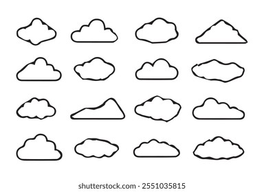 Cloud computing icon. abstract cloud outline and filled vector sign. Cloud icon. Vector illustration eps 10