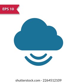 Cloud Computing Icon. Cloud, Data, Upload, Download. Professional pixel perfect vector icon in glyph style.